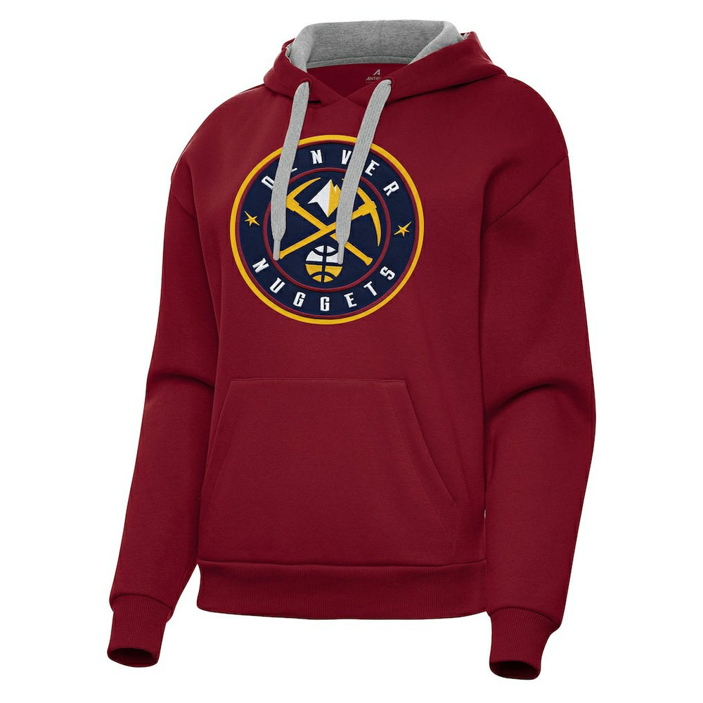 Red Denver Nuggets Antigua Women's Victory Pullover Hoodie sale | NBA