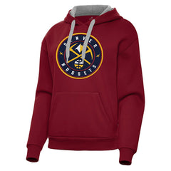 Red Denver Nuggets Antigua Women's Victory Pullover Hoodie sale | NBA