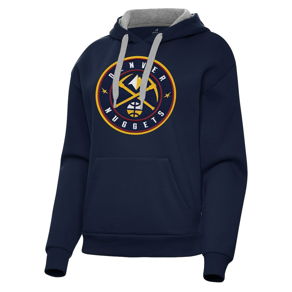 Navy Denver Nuggets Antigua Women's Victory Pullover Hoodie sale | NBA