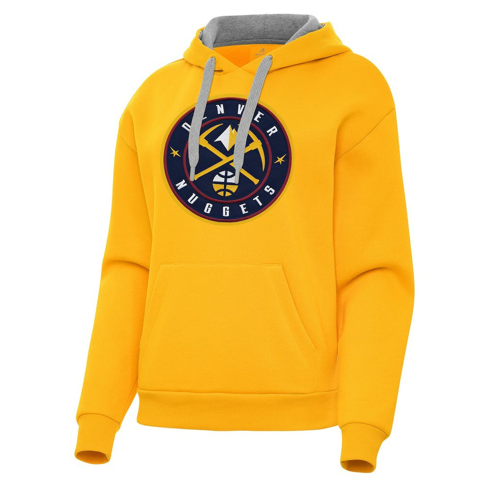 Gold Denver Nuggets Antigua Women's Victory Pullover Hoodie sale | NBA