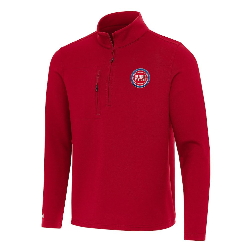 Red Detroit Pistons Antigua Insider Quarter-Zip Top sale | NBA