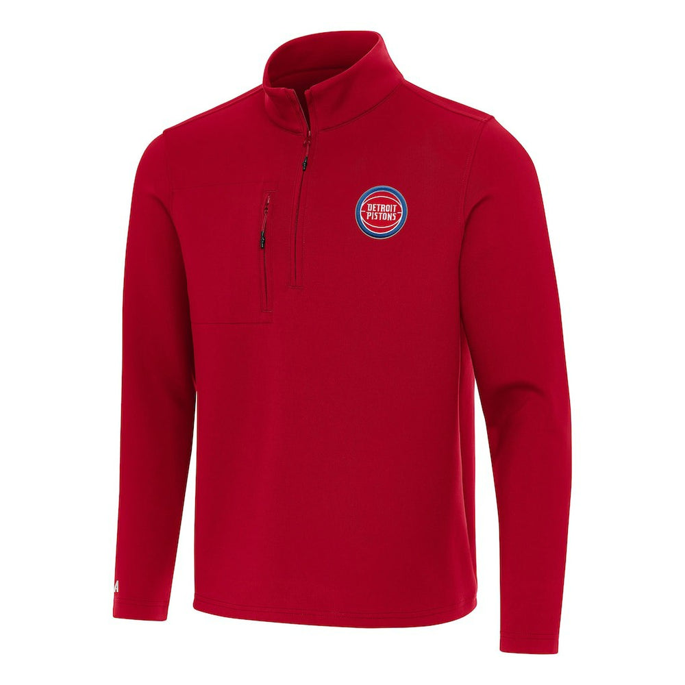 Red Detroit Pistons Antigua Insider Quarter-Zip Top sale | NBA