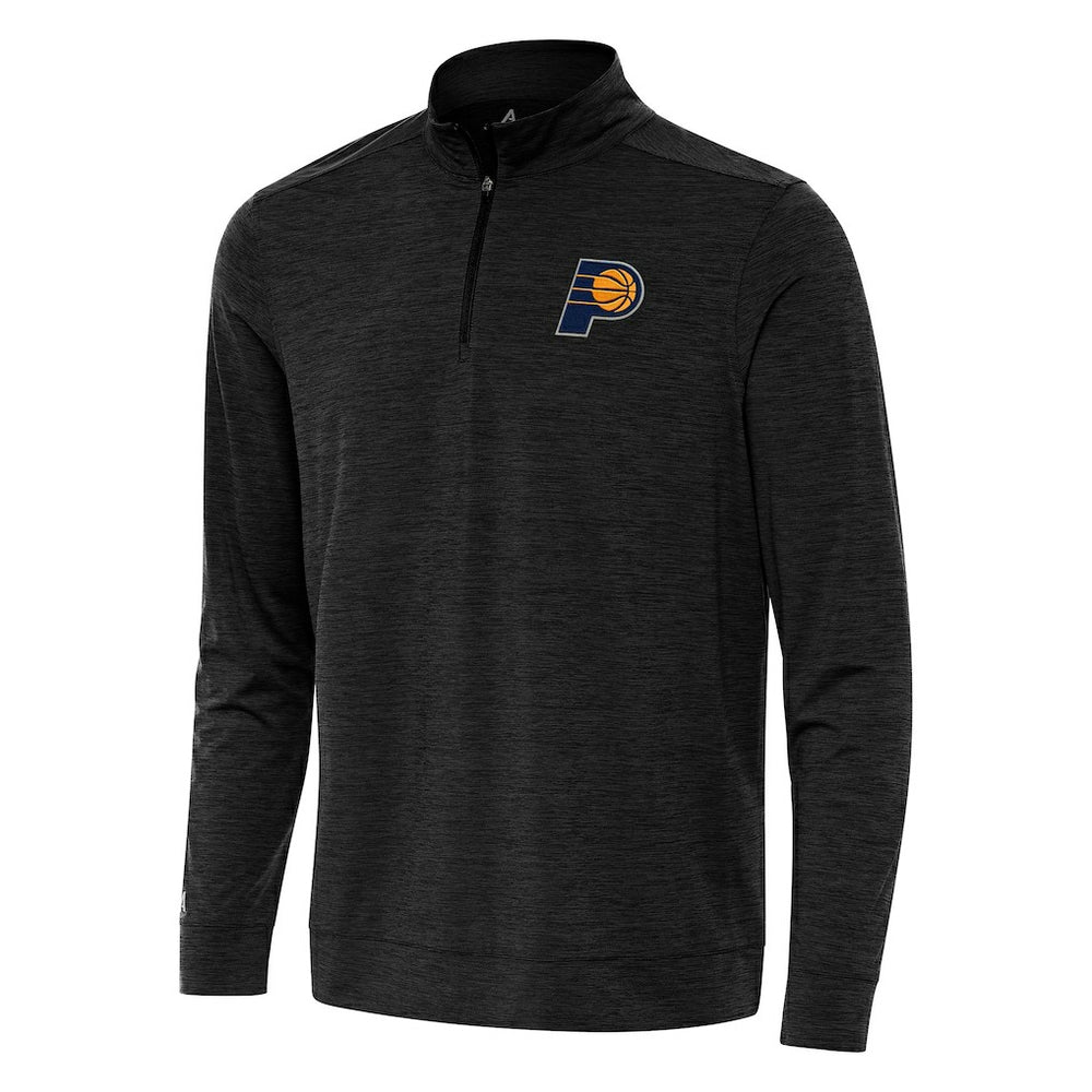 Heather Black Indiana Pacers Antigua Bright Quarter-Zip Top | NBA