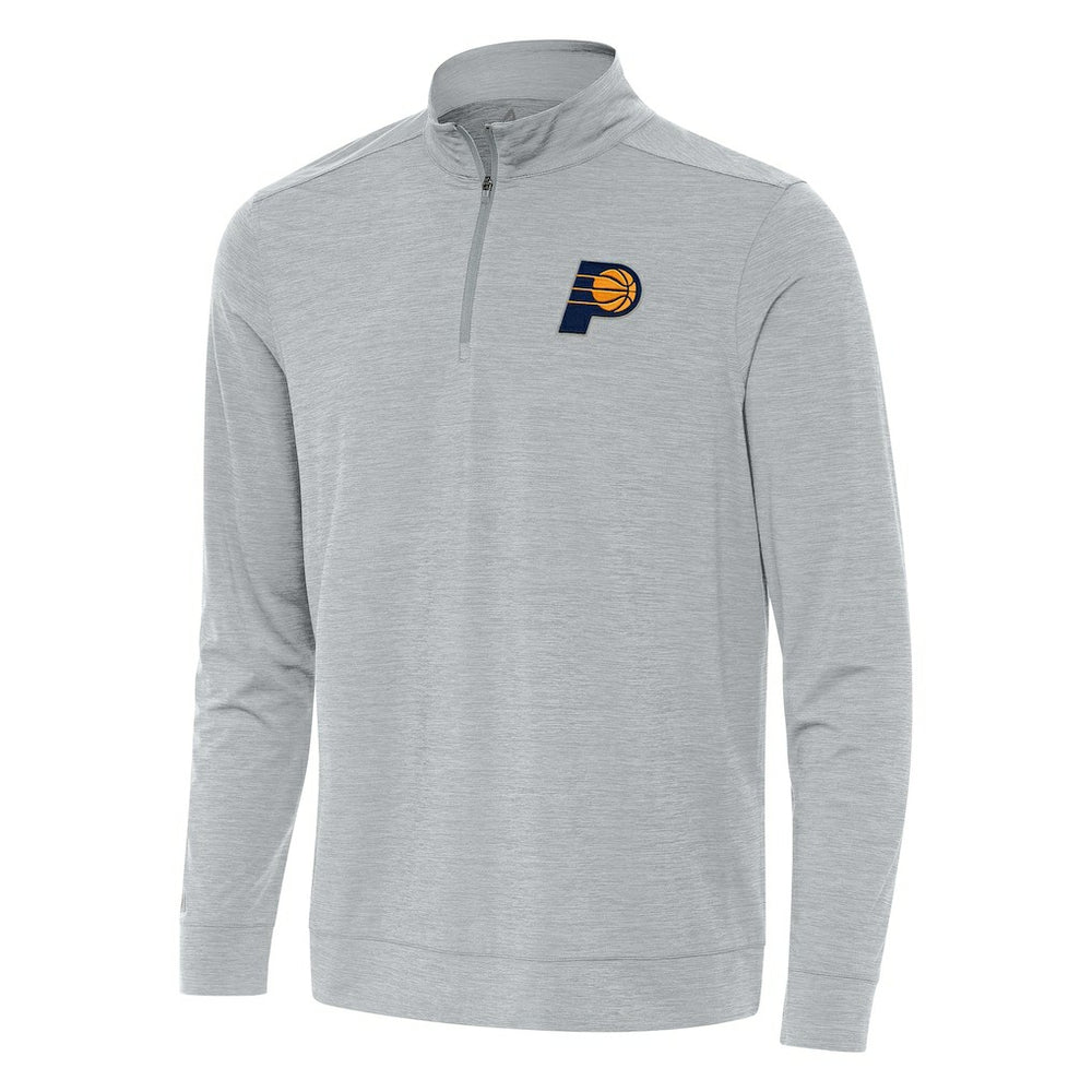 Heather Gray Indiana Pacers Antigua Bright Quarter-Zip Top | NBA