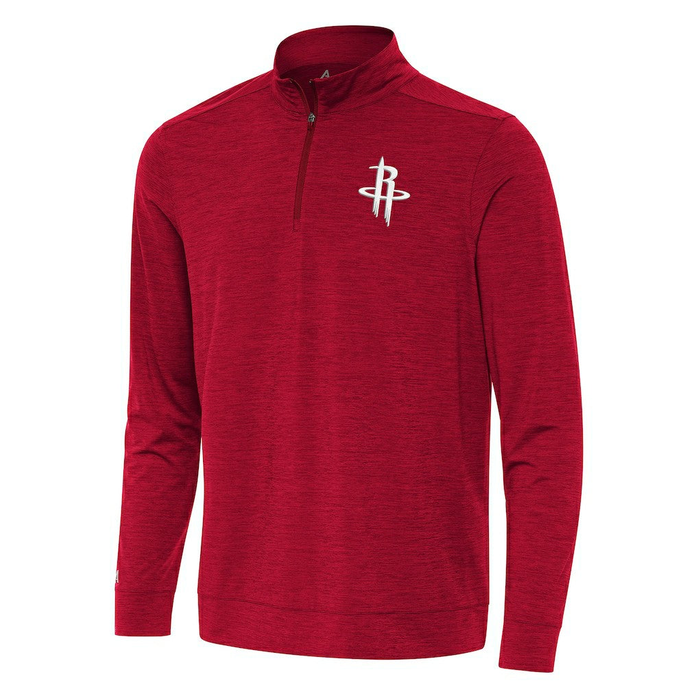 Heather Red Houston Rockets Antigua Bright Quarter-Zip Top sale | NBA