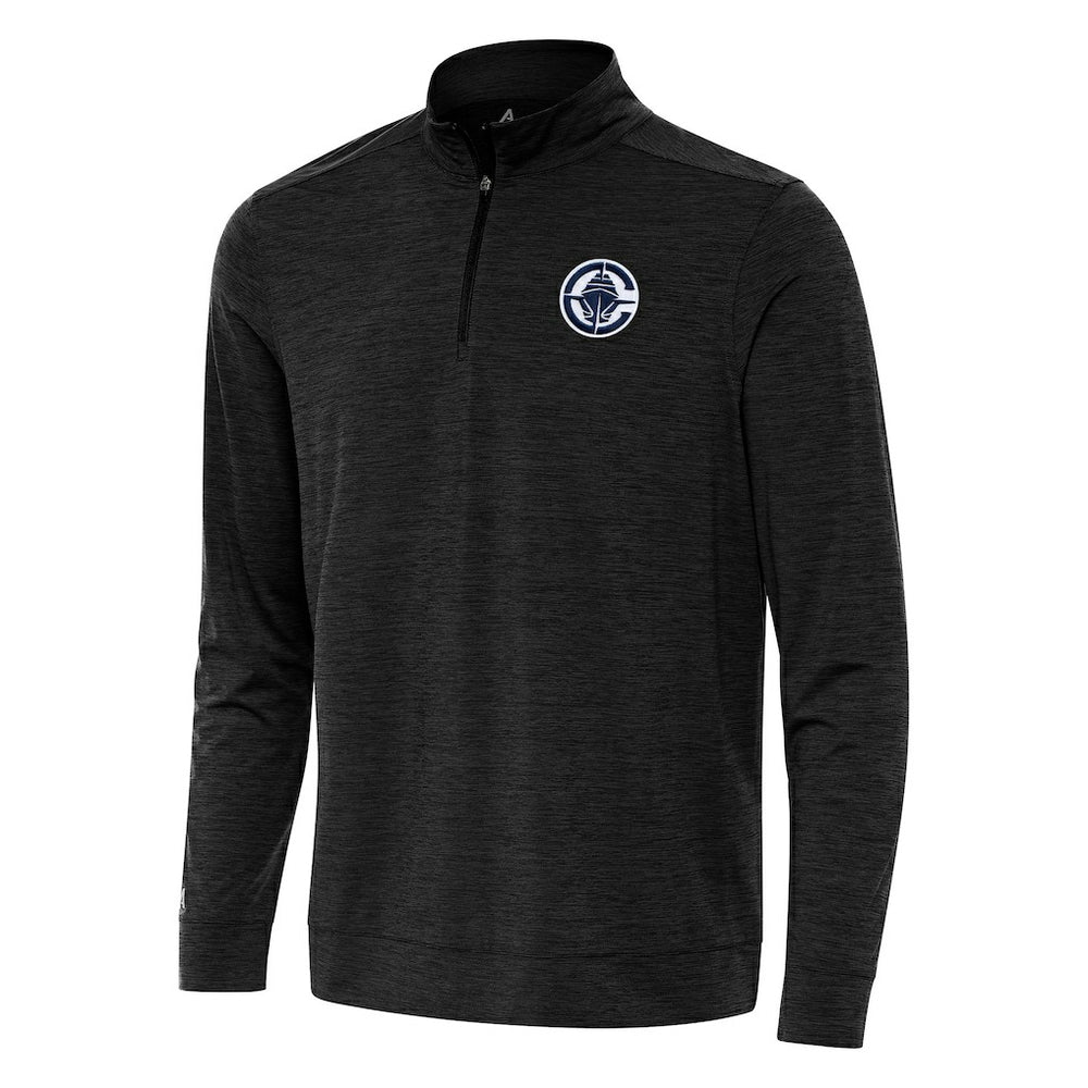 Heather Black LA Clippers Antigua Bright Quarter-Zip Top | NBA