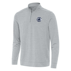 Heather Gray LA Clippers Antigua Bright Quarter-Zip Top | NBA
