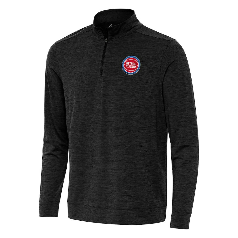 Heather Black Detroit Pistons Antigua Bright Quarter-Zip Top sale | NBA