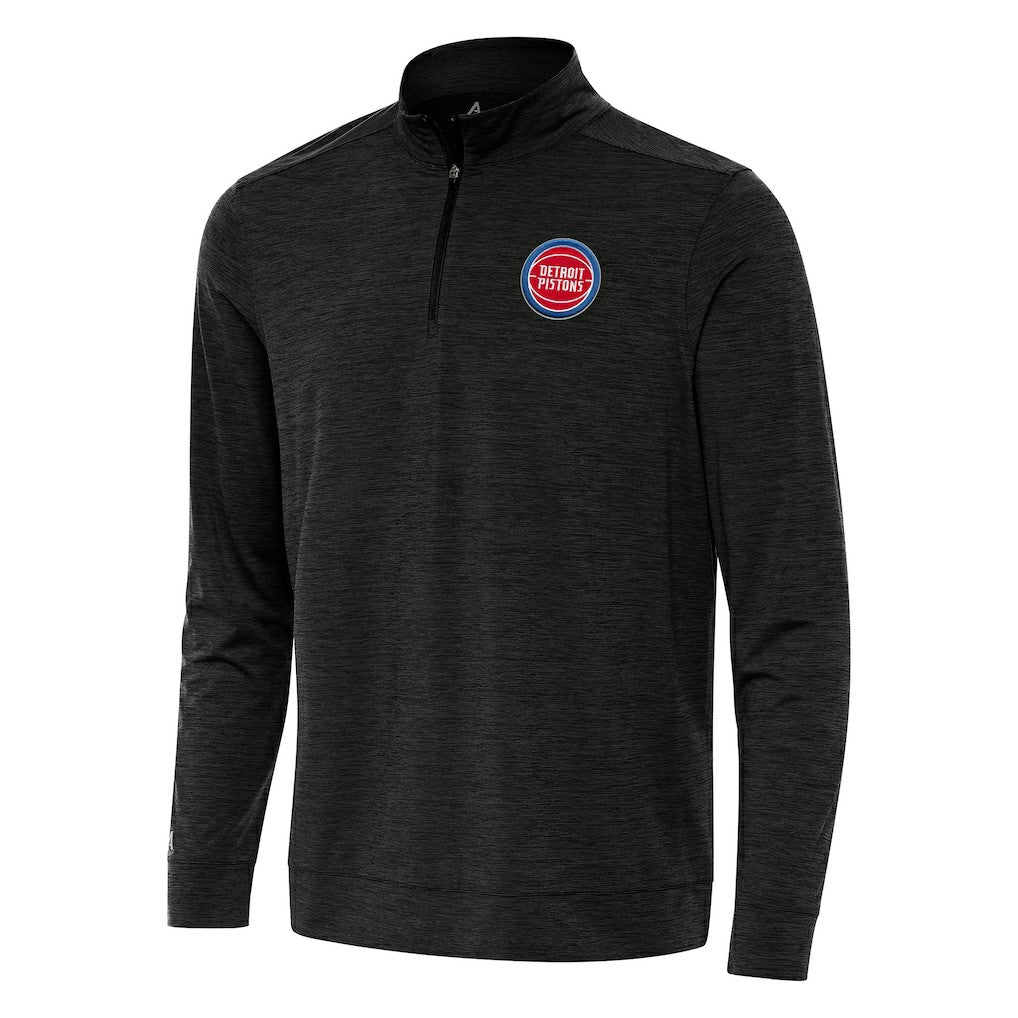 Heather Black Detroit Pistons Antigua Bright Quarter-Zip Top sale | NBA