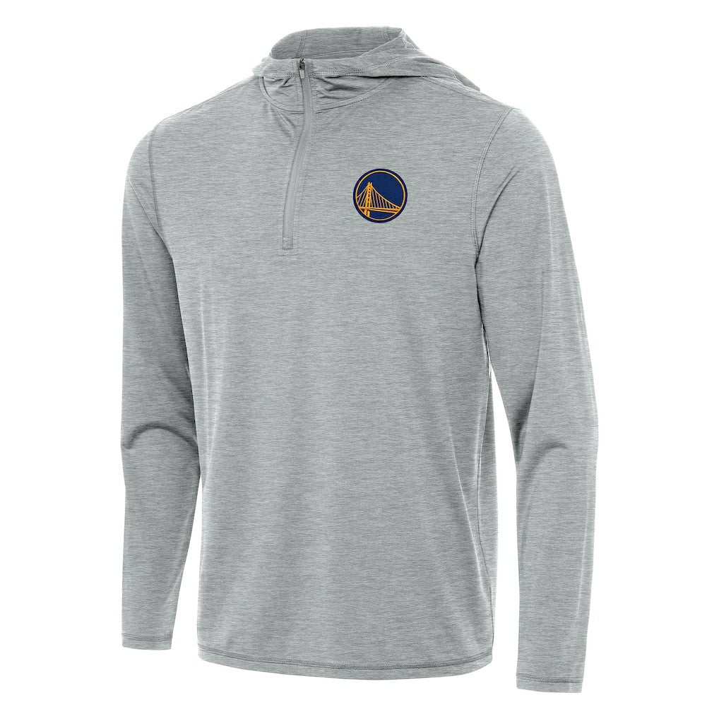 Heather Gray Golden State Warriors Antigua Tidy Quarter-Zip Hoodie sale | NBA