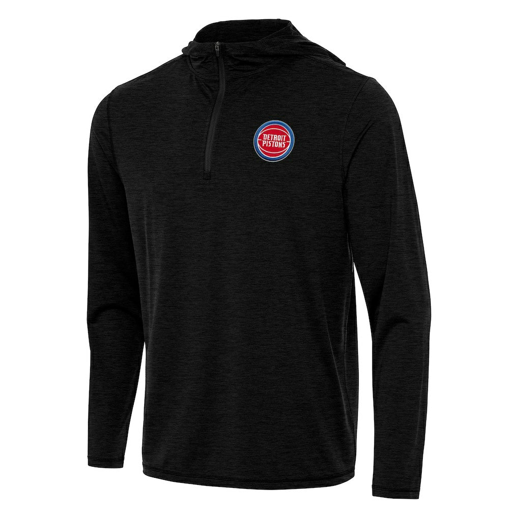 Heather Black Detroit Pistons Antigua Tidy Quarter-Zip Hoodie sale | NBA