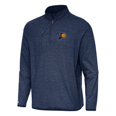 Heather Navy Indiana Pacers Antigua Certain Quarter-Zip Tri-Blend Sweatshirt | NBA