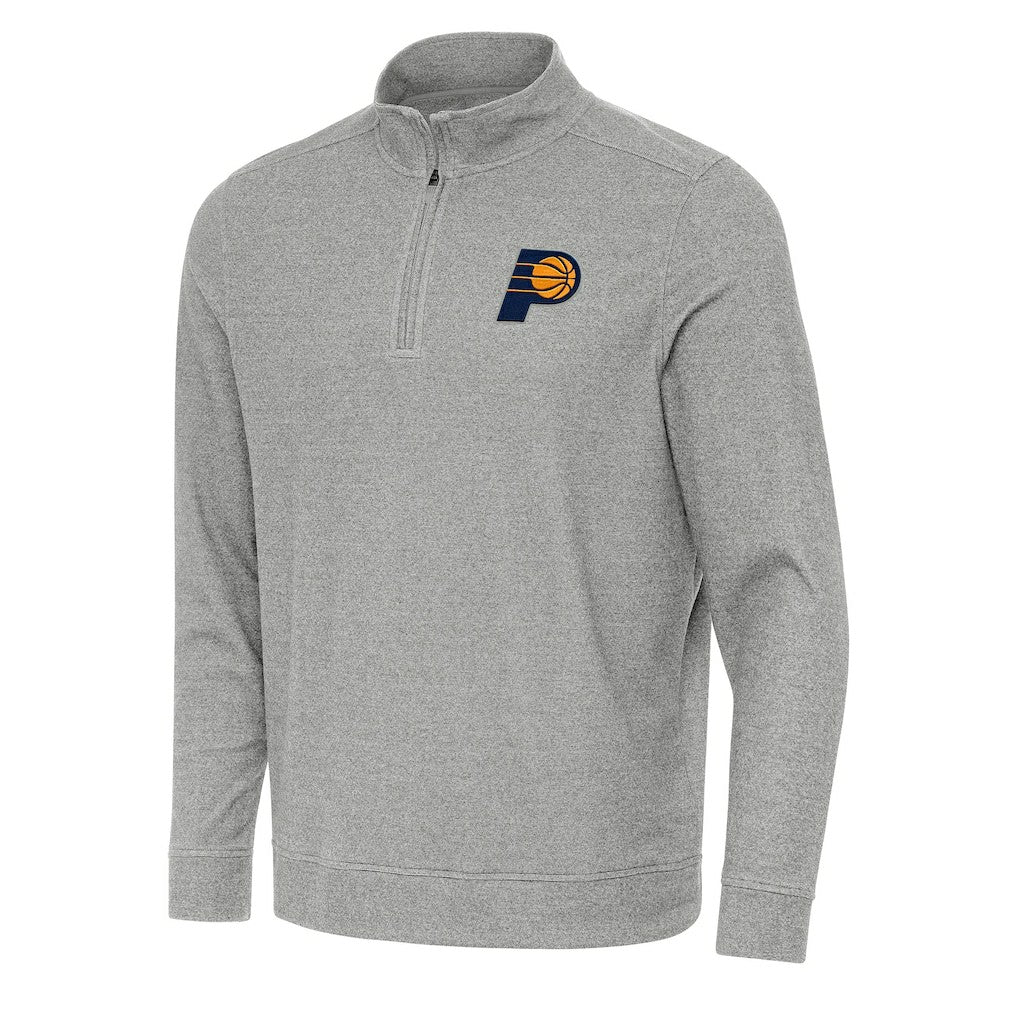 Heather Gray Indiana Pacers Antigua Subtle Quarter-Zip Sweatshirt | NBA