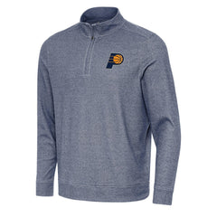Heather Navy Indiana Pacers Antigua Subtle Quarter-Zip Sweatshirt | NBA