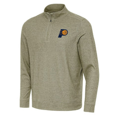 Olive Indiana Pacers Antigua Subtle Quarter-Zip Sweatshirt | NBA