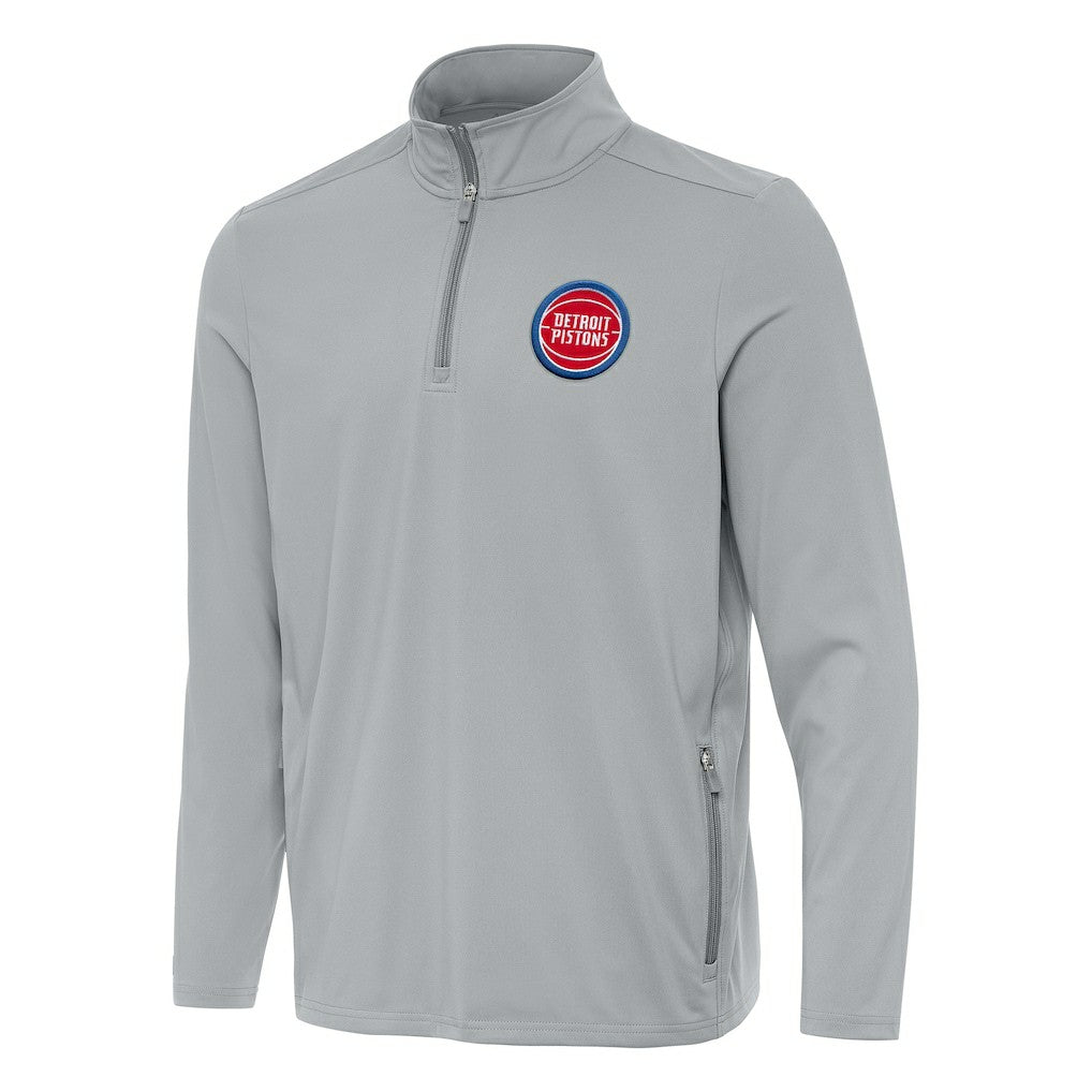 Gray Detroit Pistons Antigua Perilous Quarter-Zip Sweatshirt sale | NBA