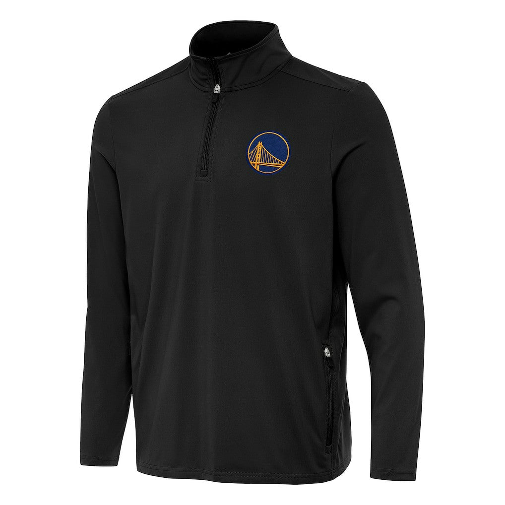 Black Golden State Warriors Antigua Perilous Quarter-Zip Sweatshirt sale | NBA