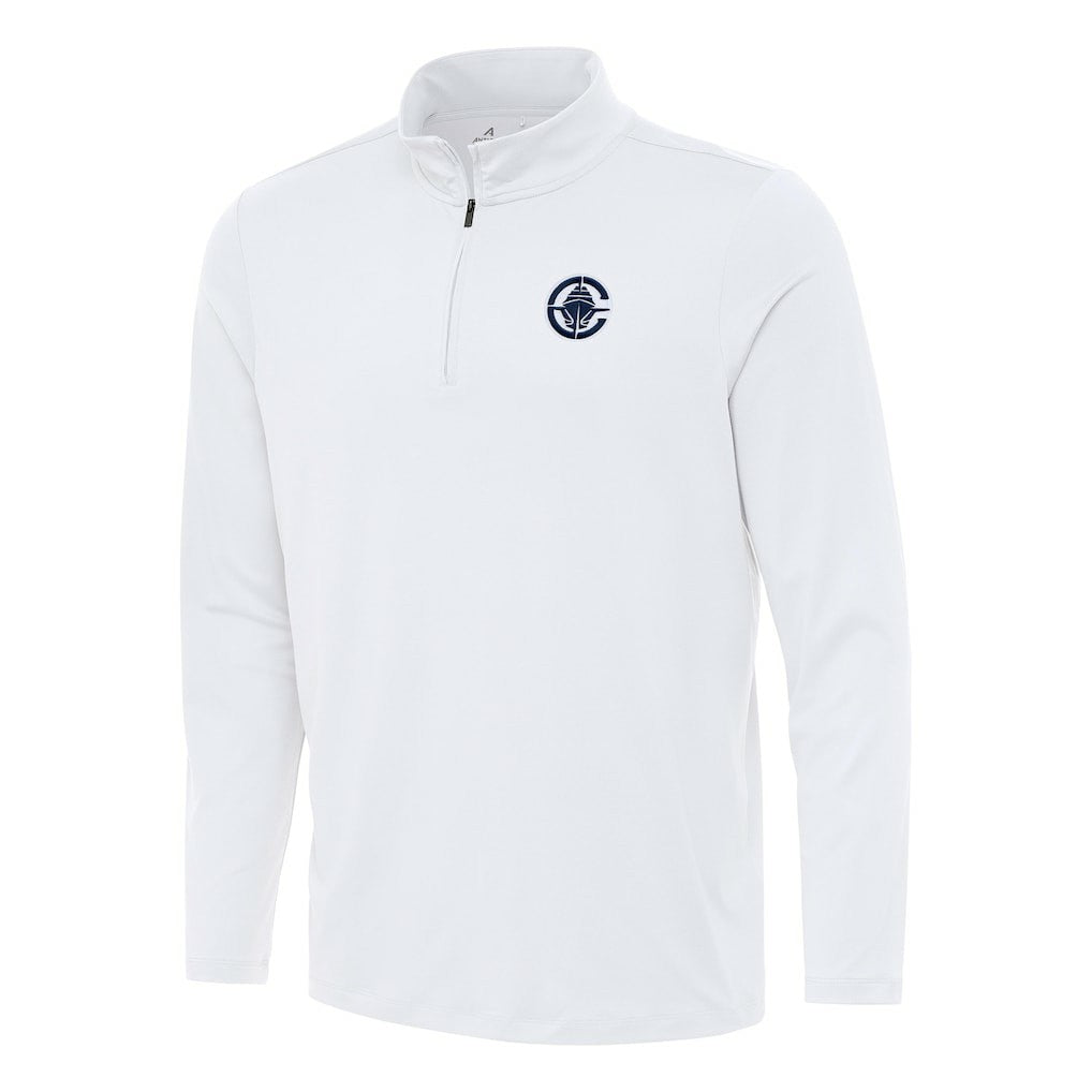 White LA Clippers Antigua Reprocess Quarter-Zip Top | NBA