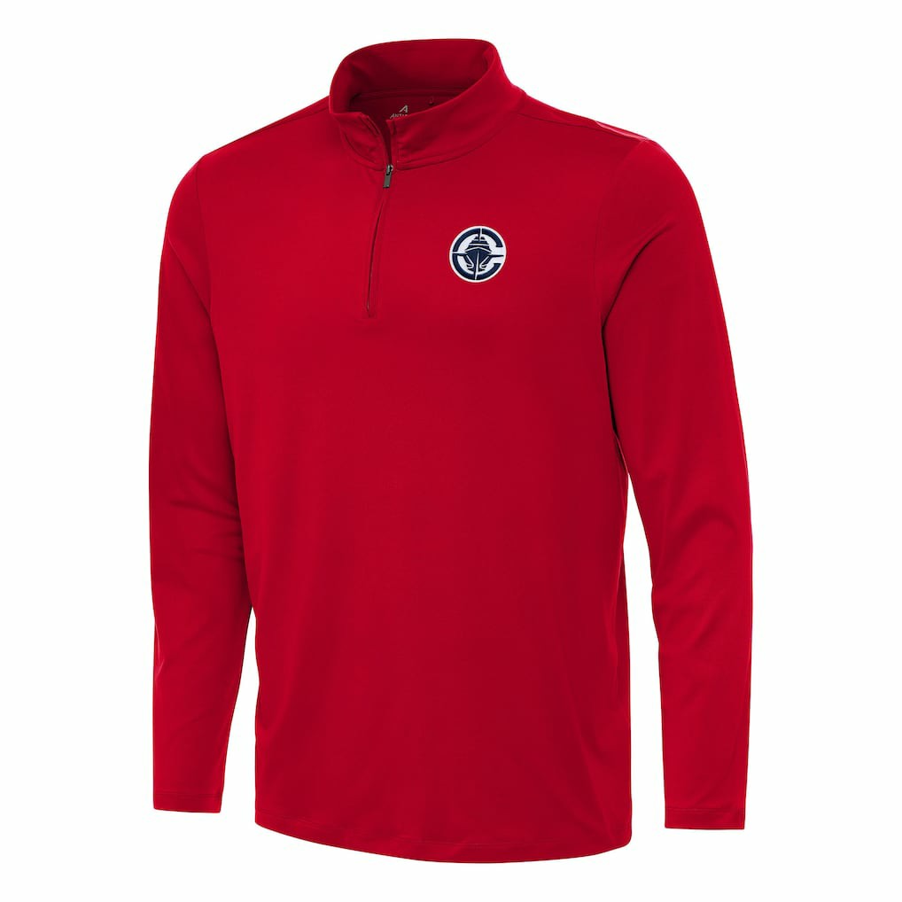 Red LA Clippers Antigua Reprocess Quarter-Zip Top | NBA