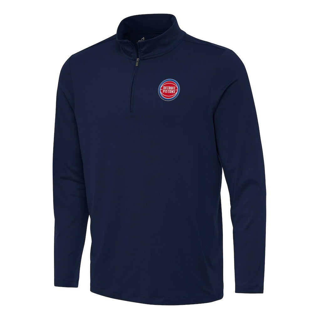 Navy Detroit Pistons Antigua Reprocess Quarter-Zip Top sale | NBA