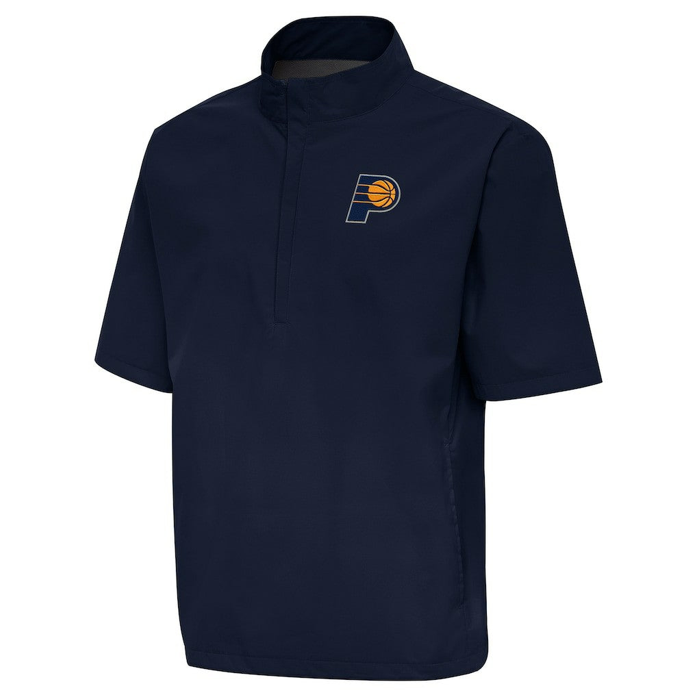 Navy Indiana Pacers Antigua Brisk Quarter-Zip Windbreaker | NBA