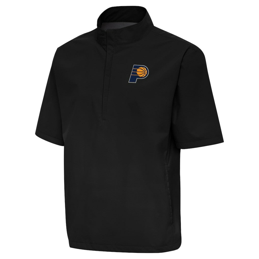 Black Indiana Pacers Antigua Brisk Quarter-Zip Windbreaker | NBA