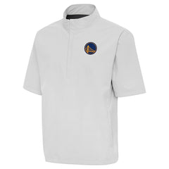 Heather Gray Golden State Warriors Antigua Brisk Quarter-Zip Windbreaker sale | NBA