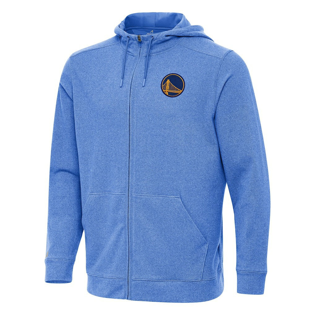 Heather Royal Golden State Warriors Antigua Effortless Full-Zip Hoodie Jacket sale | NBA