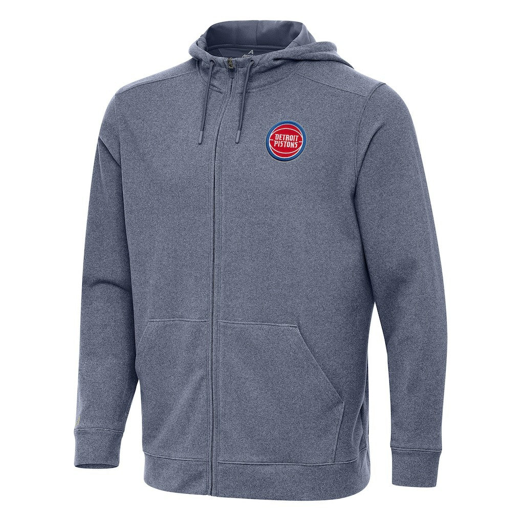 Heather Navy Detroit Pistons Antigua Effortless Full-Zip Hoodie Jacket sale | NBA