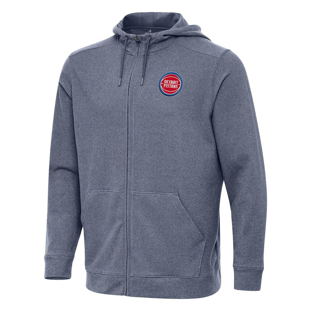 Heather Navy Detroit Pistons Antigua Effortless Full-Zip Hoodie Jacket sale | NBA