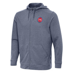 Heather Navy Detroit Pistons Antigua Effortless Full-Zip Hoodie Jacket sale | NBA