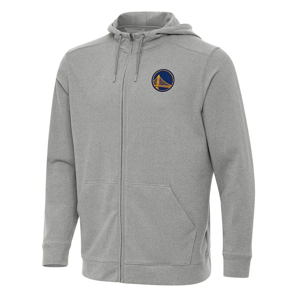 Heather Gray Golden State Warriors Antigua Effortless Full-Zip Hoodie Jacket sale | NBA