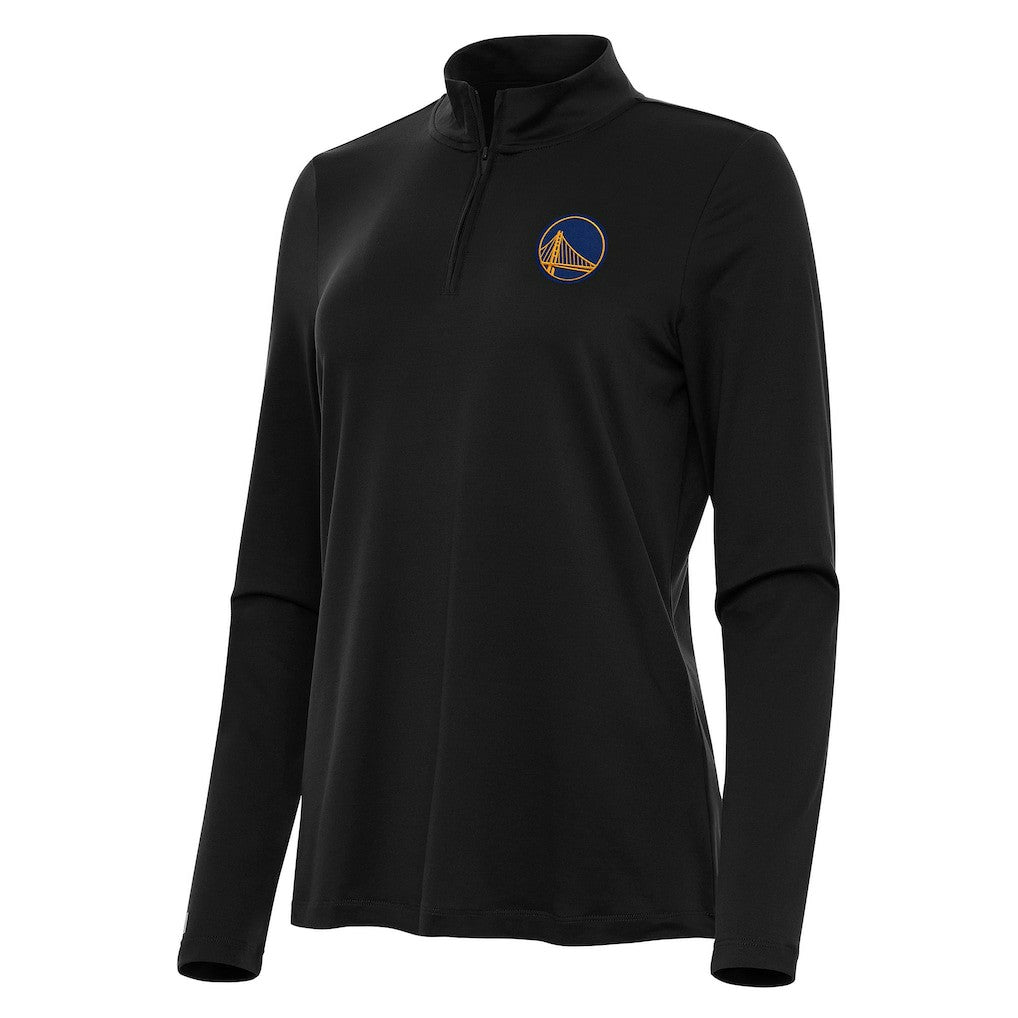 Black Golden State Warriors Antigua Women's Reprocess Quarter-Zip Top sale | NBA