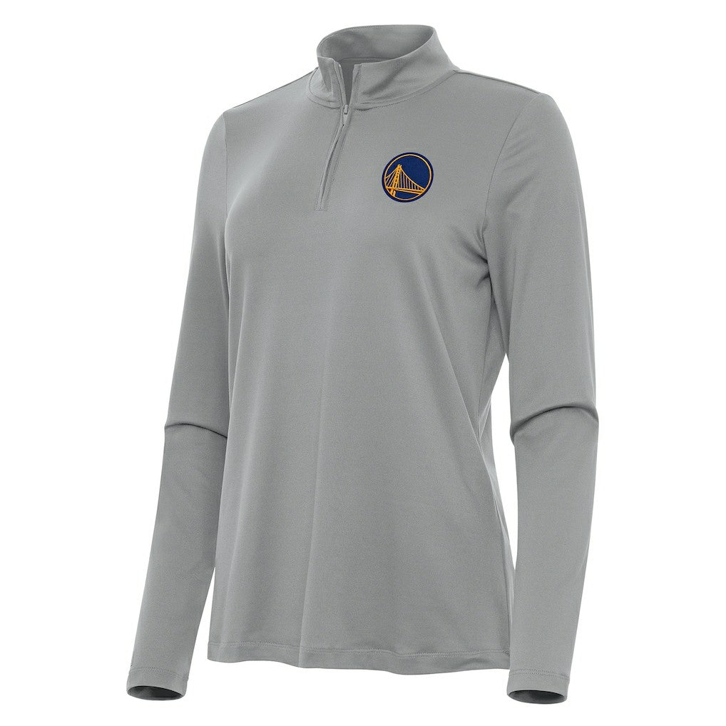 Gray Golden State Warriors Antigua Women's Reprocess Quarter-Zip Top sale | NBA