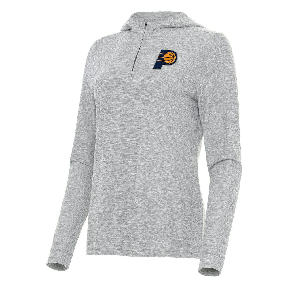 Heather Gray Indiana Pacers Antigua Women's Daybreak Quarter-Zip Hoodie | NBA