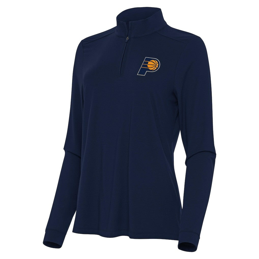 Navy Indiana Pacers Antigua Women's Intent Quarter-Zip Top | NBA