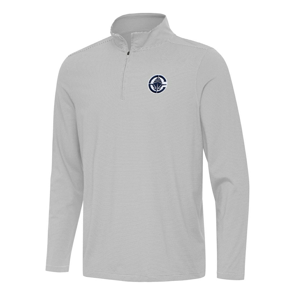 Gray LA Clippers Antigua Twine Quarter-Zip Top | NBA