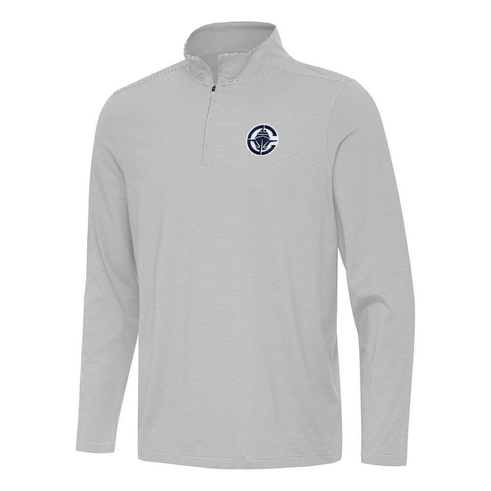 Gray LA Clippers Antigua Twine Quarter-Zip Top | NBA