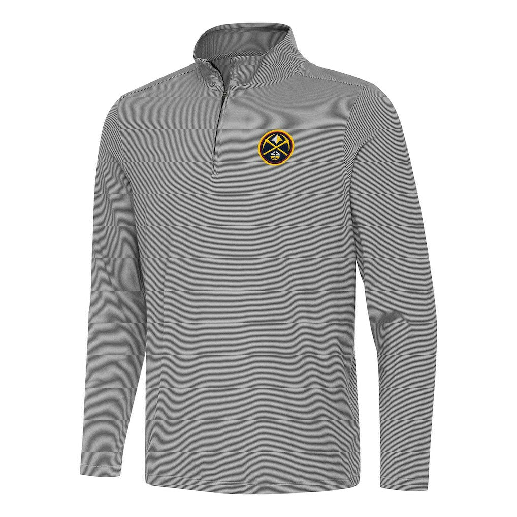 Black Denver Nuggets Antigua Twine Quarter-Zip Top sale | NBA