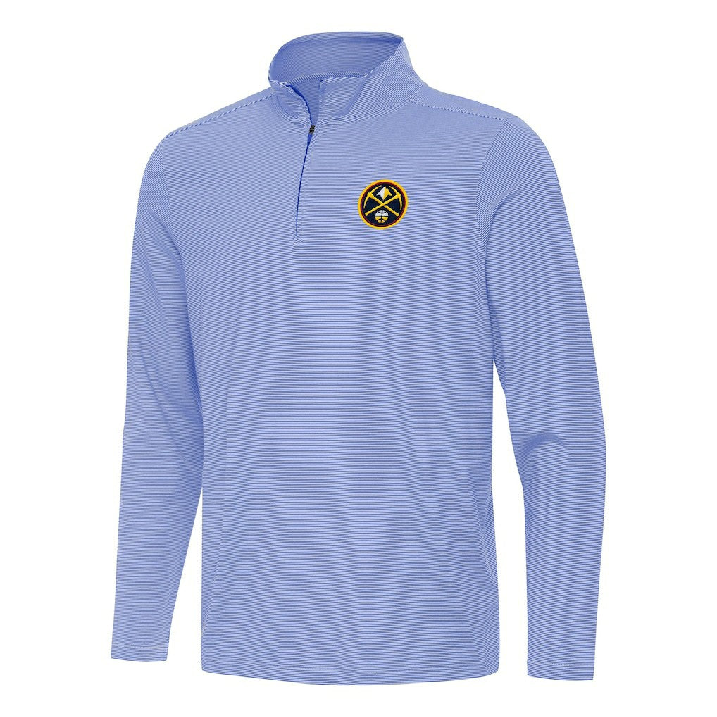 Royal Denver Nuggets Antigua Twine Quarter-Zip Top sale | NBA