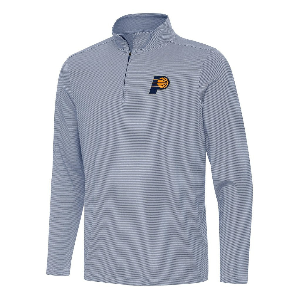 Navy Indiana Pacers Antigua Twine Quarter-Zip Top | NBA