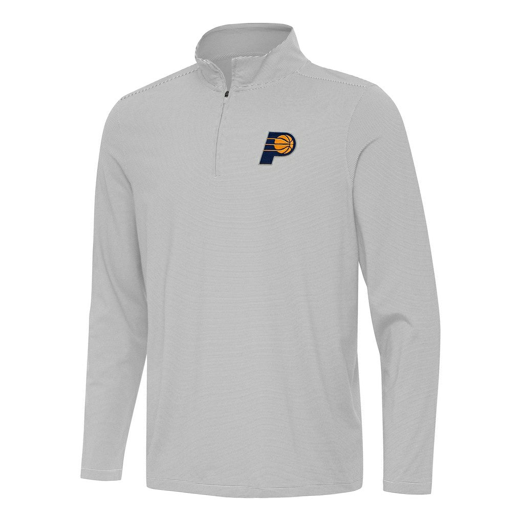Gray Indiana Pacers Antigua Twine Quarter-Zip Top | NBA