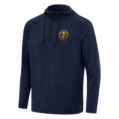 Heather Navy Denver Nuggets Antigua Spikes Raglan Quarter-Zip Hoodie sale | NBA
