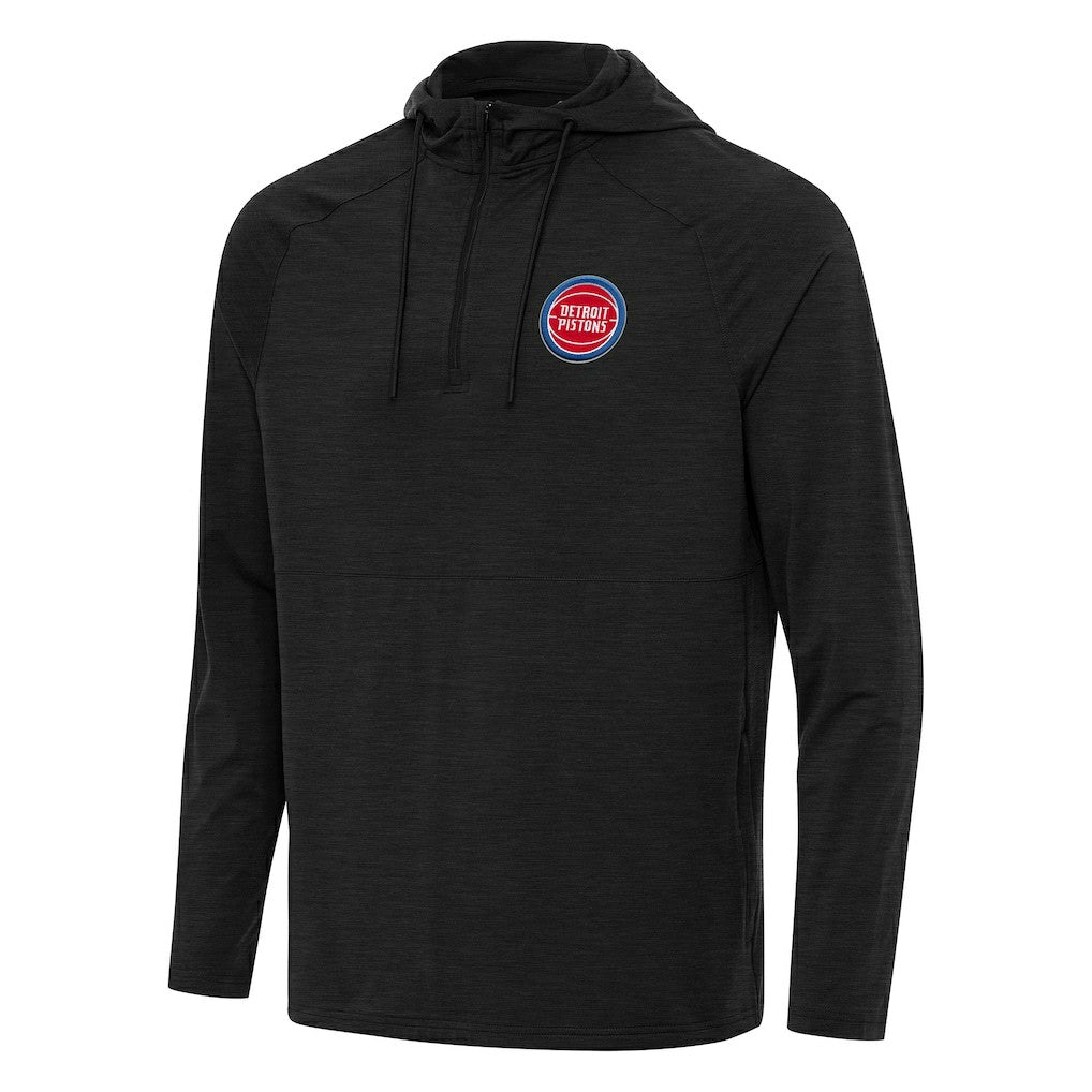Heather Black Detroit Pistons Antigua Spikes Raglan Quarter-Zip Hoodie sale | NBA