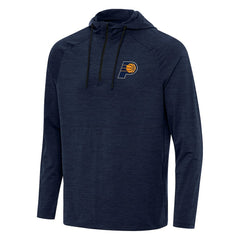 Heather Navy Indiana Pacers Antigua Spikes Raglan Quarter-Zip Hoodie | NBA