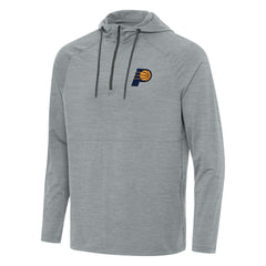 Heather Gray Indiana Pacers Antigua Spikes Raglan Quarter-Zip Hoodie | NBA