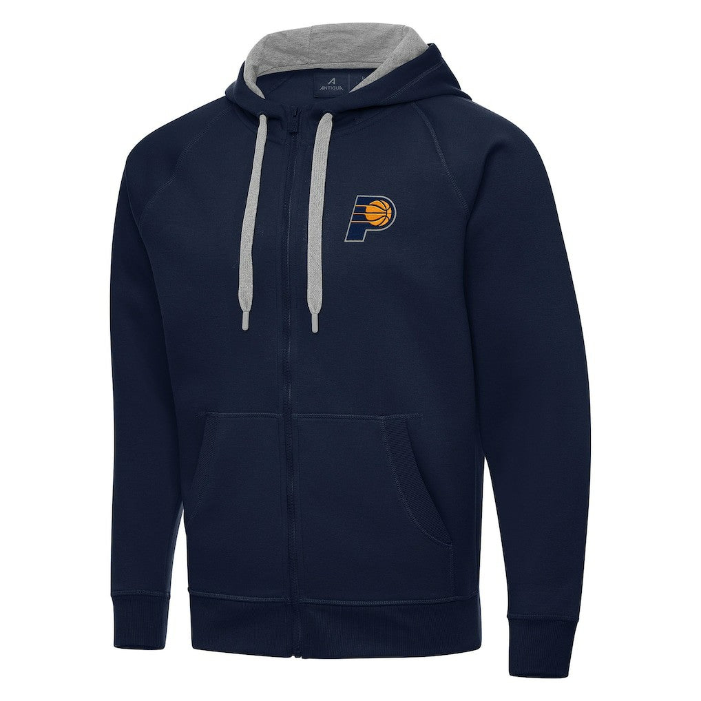 Navy Indiana Pacers Antigua Big & Tall Victory Full-Zip Hoodie Jacket | NBA