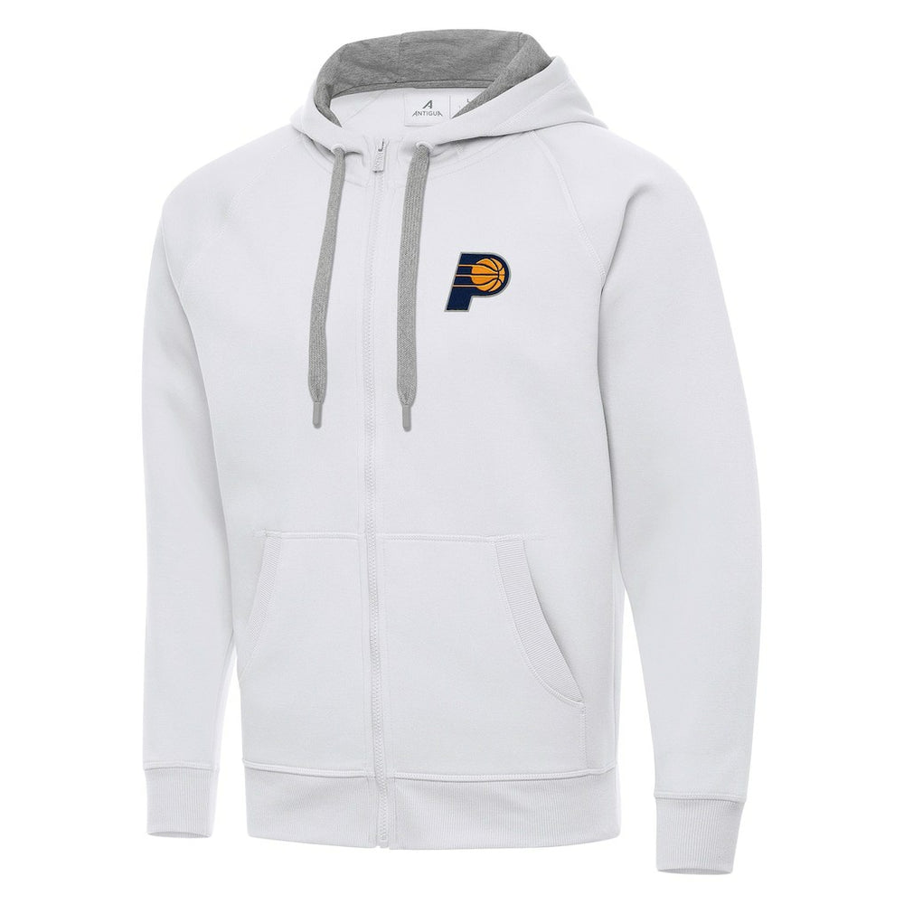 White Indiana Pacers Antigua Big & Tall Victory Full-Zip Hoodie Jacket | NBA