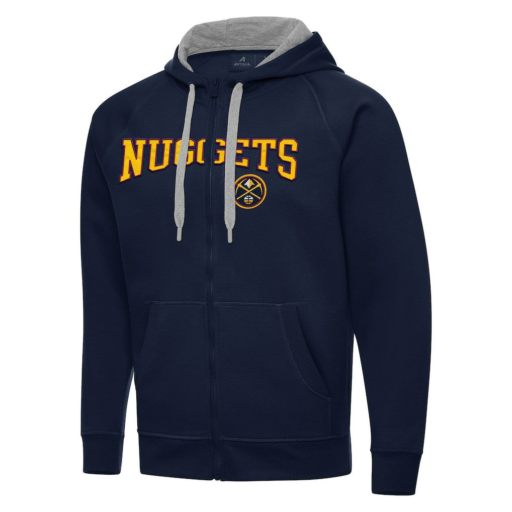 Navy Denver Nuggets Antigua Big & Tall Victory Full-Zip Hoodie Jacket sale | NBA