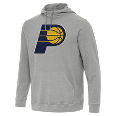 Heather Gray Indiana Pacers Antigua Cloud Pullover Hoodie | NBA